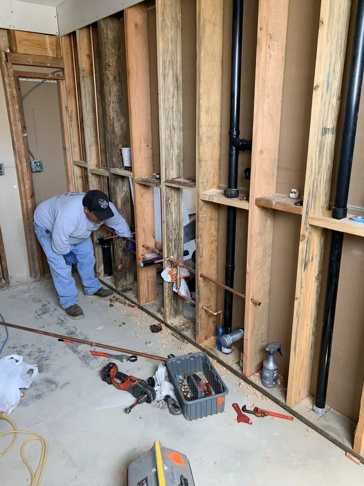 Commercial rough-in plumbing for Water Heater Replacement in Mocksville